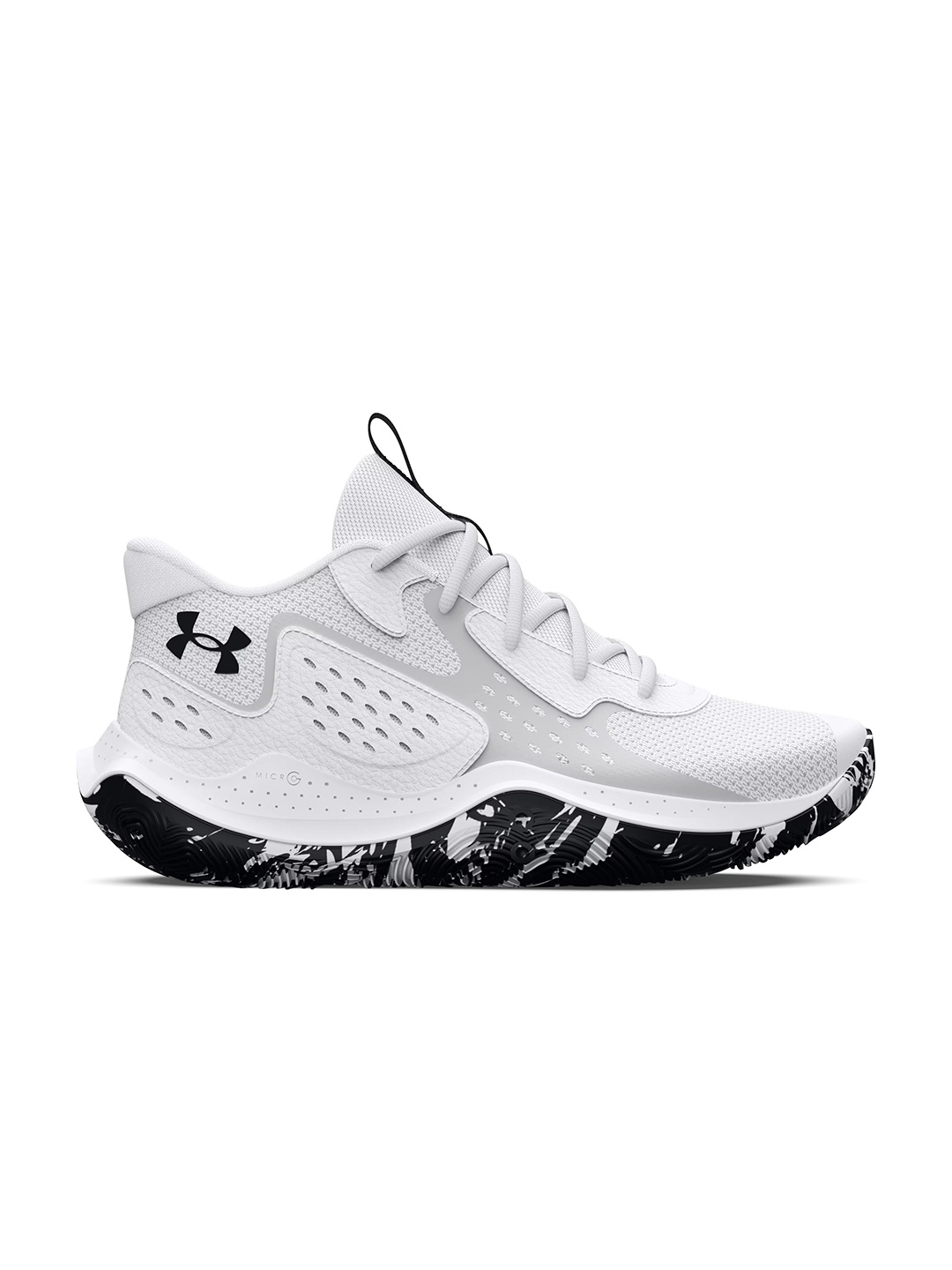 

UNDER ARMOUR Unisex White Leather Basketball Non-Marking Shoes