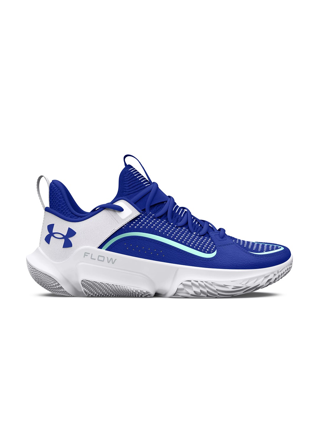 

UNDER ARMOUR Unisex Woven Design Flow FUTR X 3 Basketball Shoes, Blue