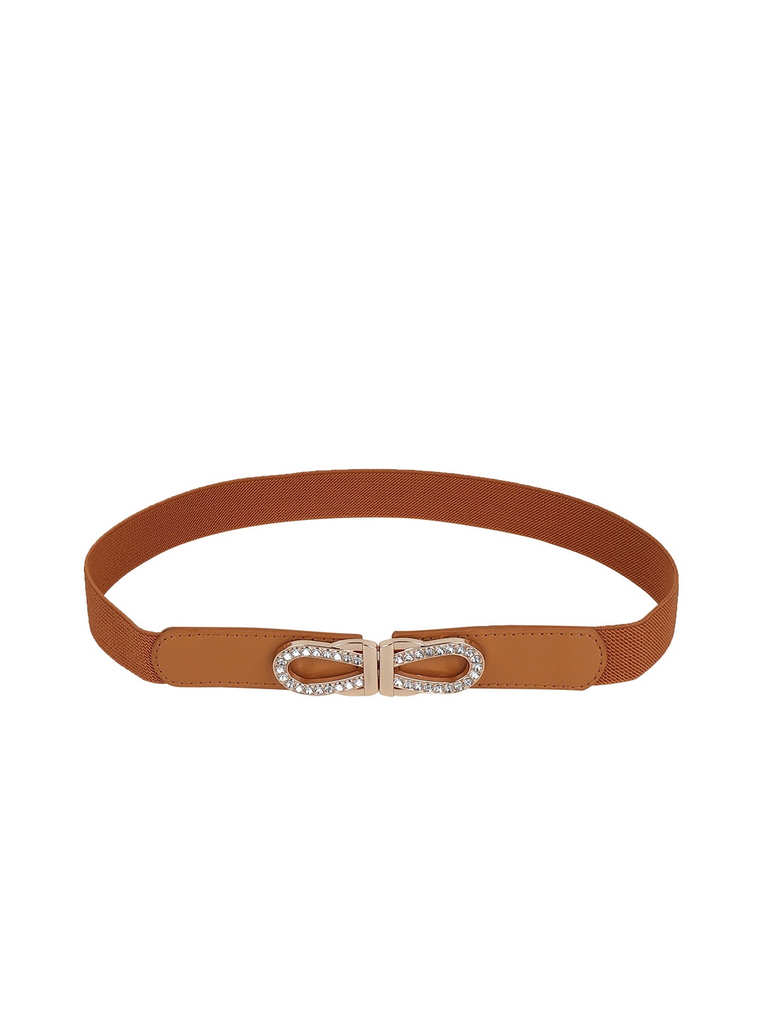 

Swiss Design Women Embellished Belt, Tan