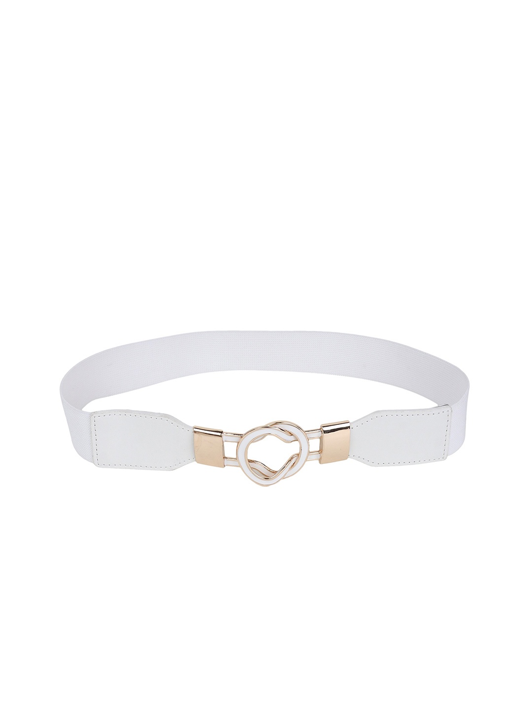 

Swiss Design Women Textured Belt, White