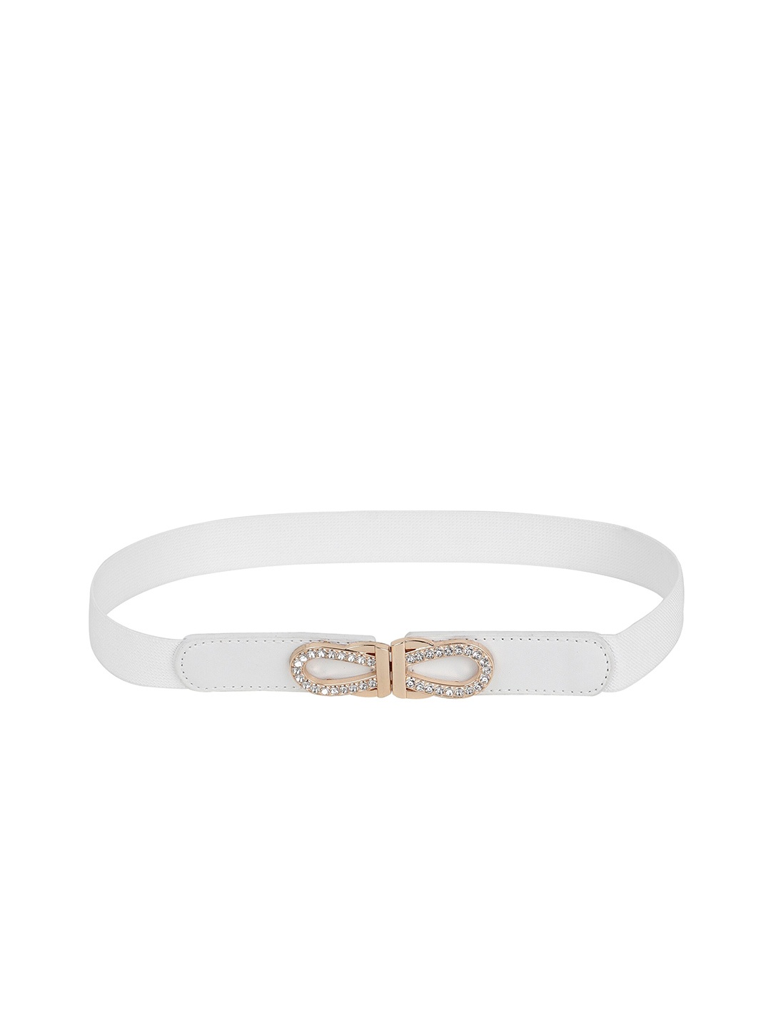 

Swiss Design Women Embellished Belt, White