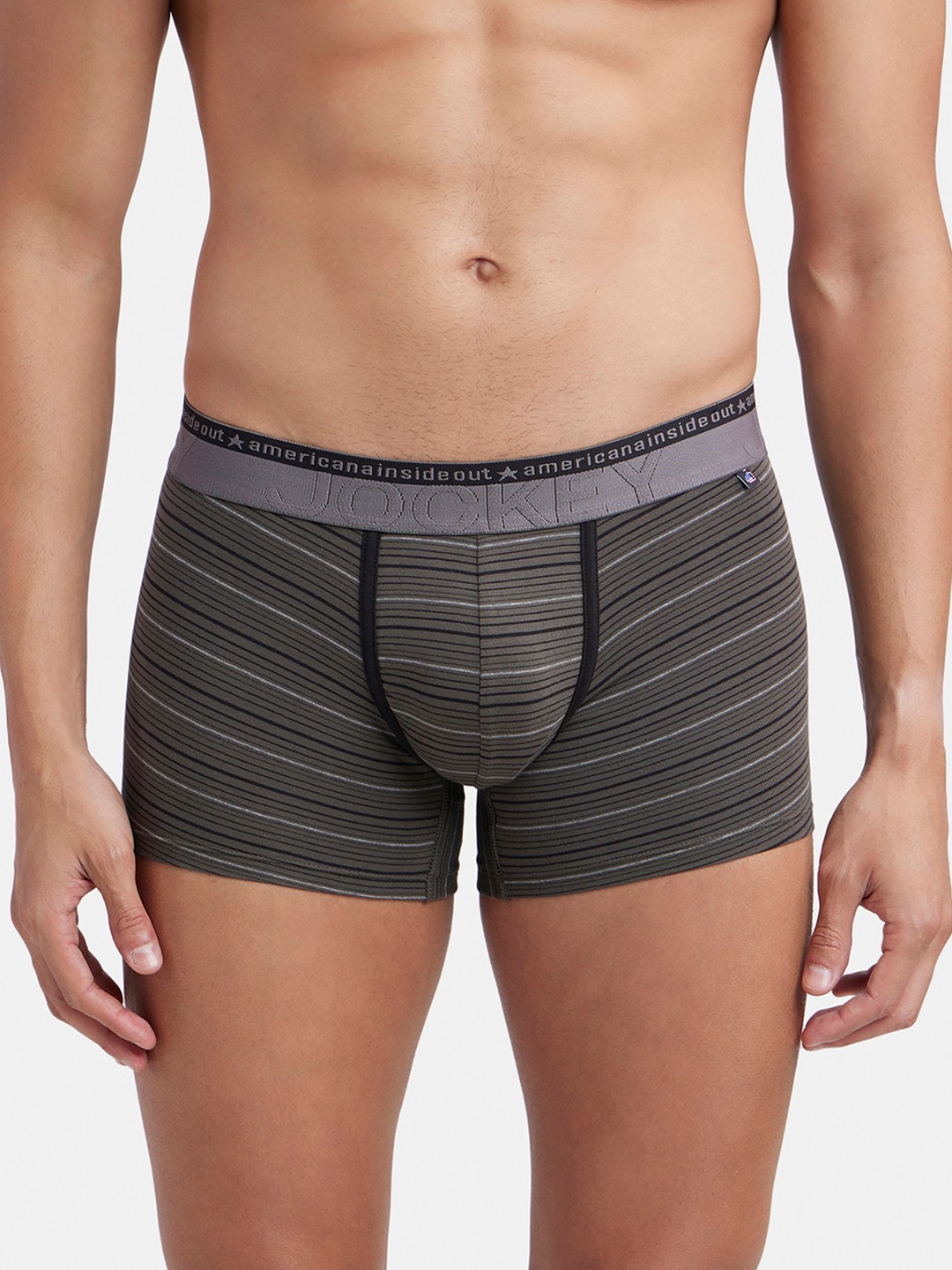 

Jockey Stretchable Stripe Trunk with Ultrasoft Waistband-US68, Charcoal