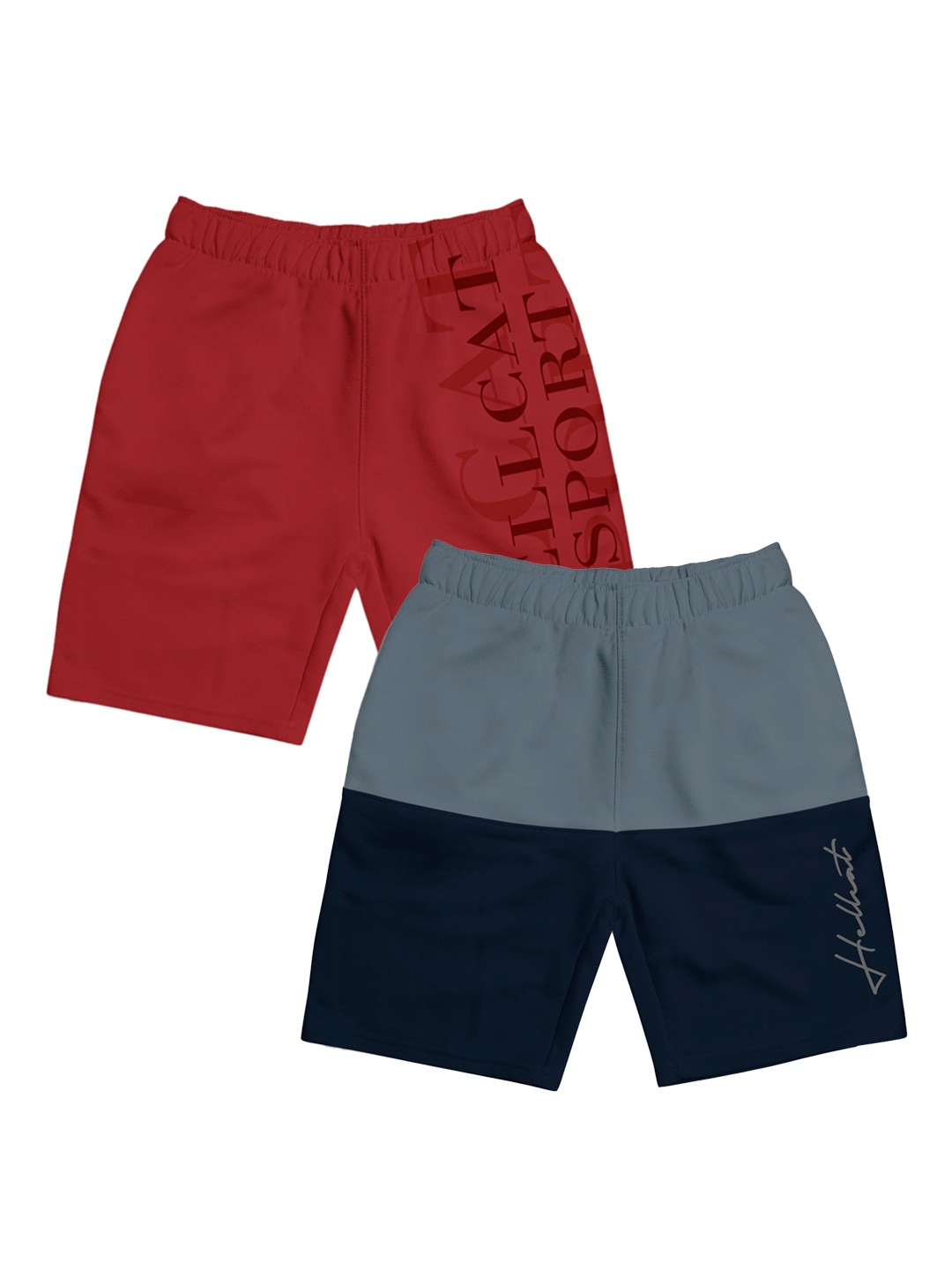 

HELLCAT Girls Pack Of 2 Mid Rise Shorts, Grey