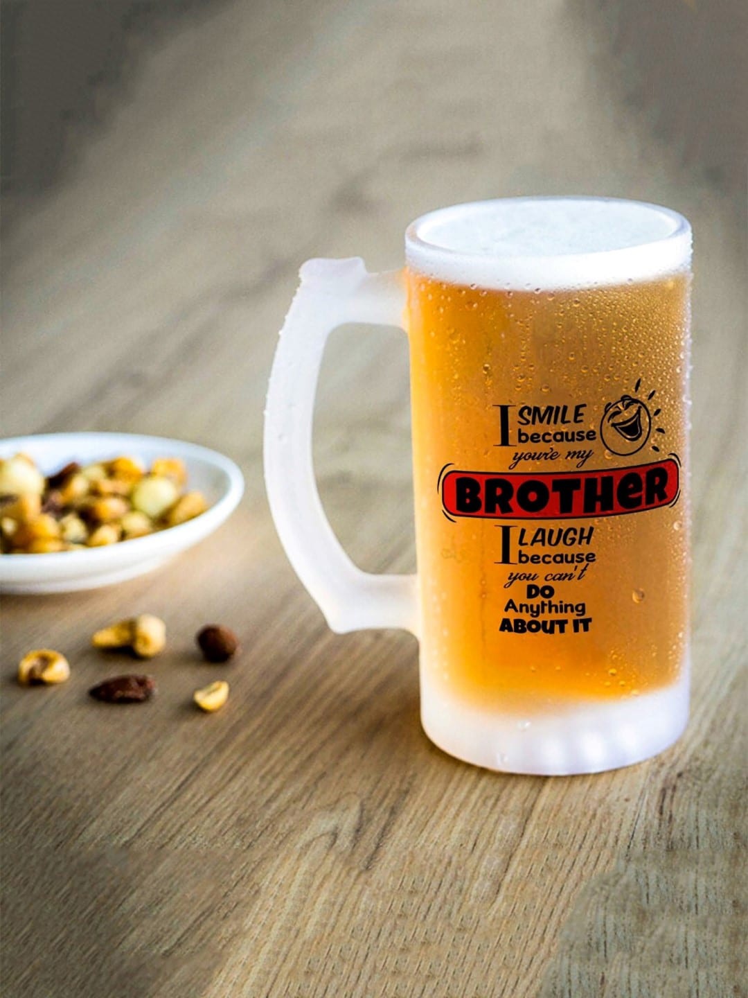 

Indigifts Transparent 3-Pieces Printed Beer Glass 470ml Each