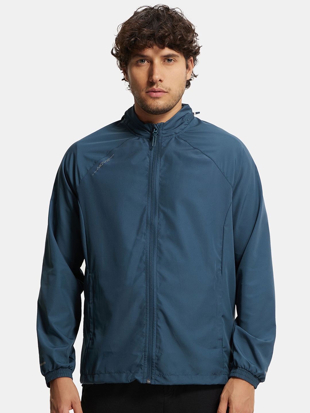 

Jockey Microfiber Water Resistant Convertible Hoodie Jacket-MV40, Blue