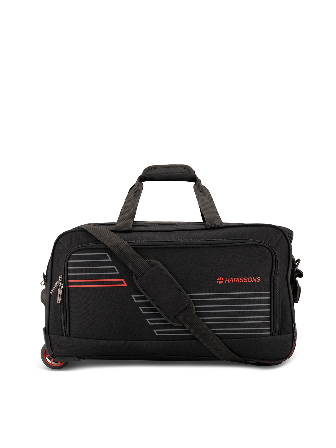 

Harissons Printed Large Duffle Trolley Bag, Black