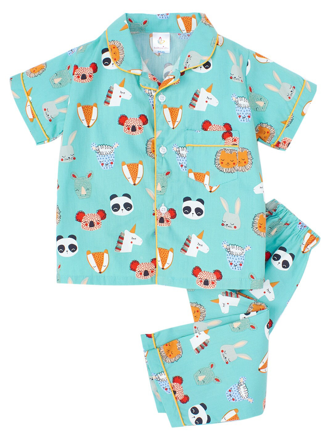 

Babywish Kids Printed Night suit, Blue