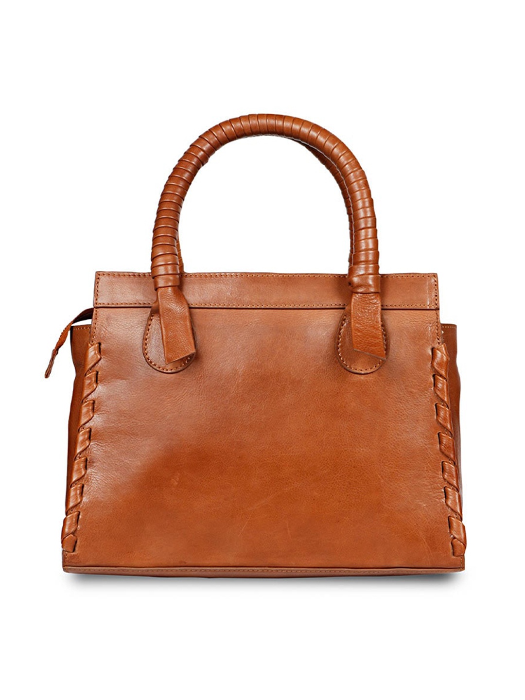 

Saint G Textured Leather Structured Handheld Bag, Tan