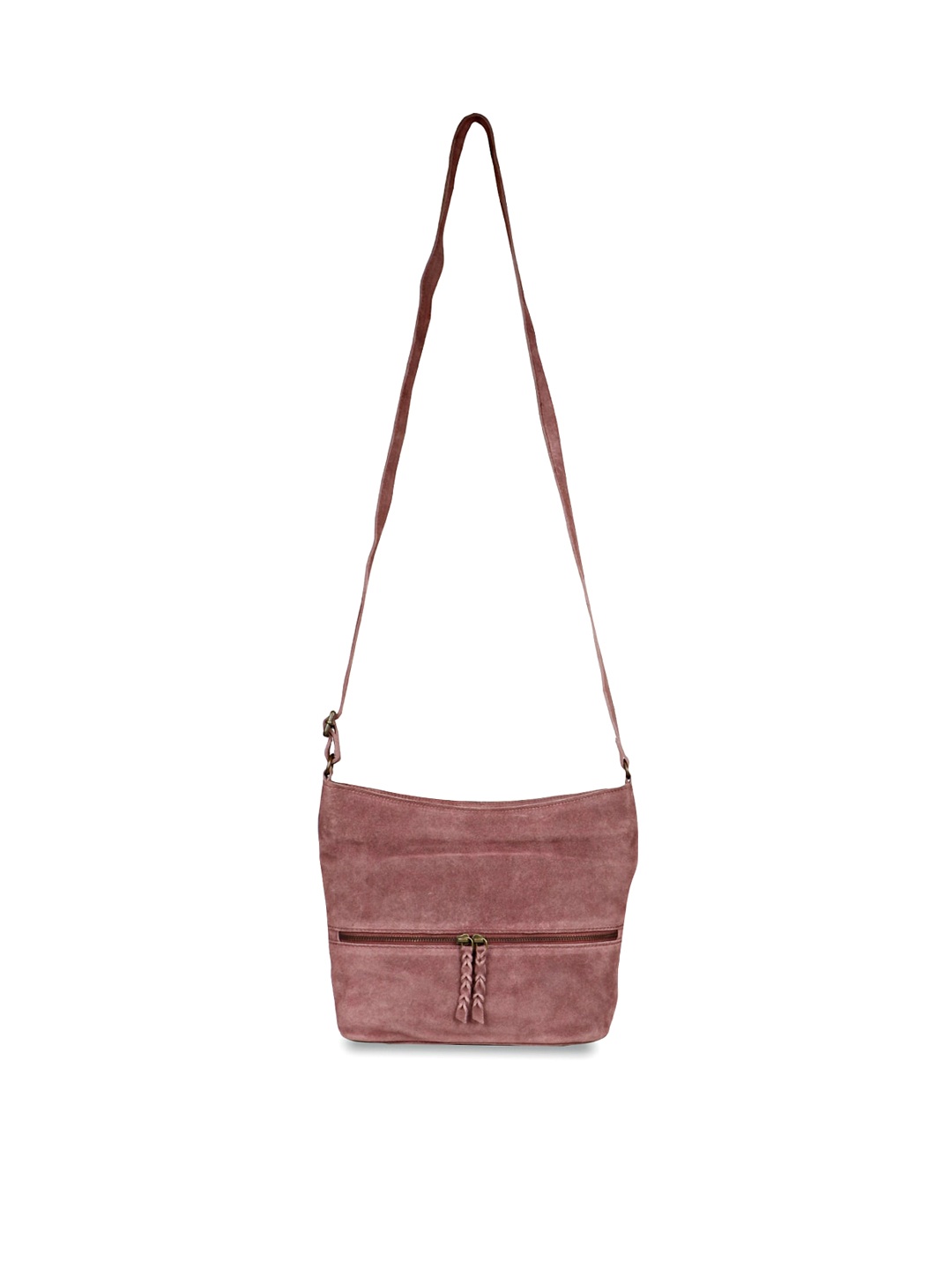 

Saint G Leather Structured Sling Bag, Coffee brown