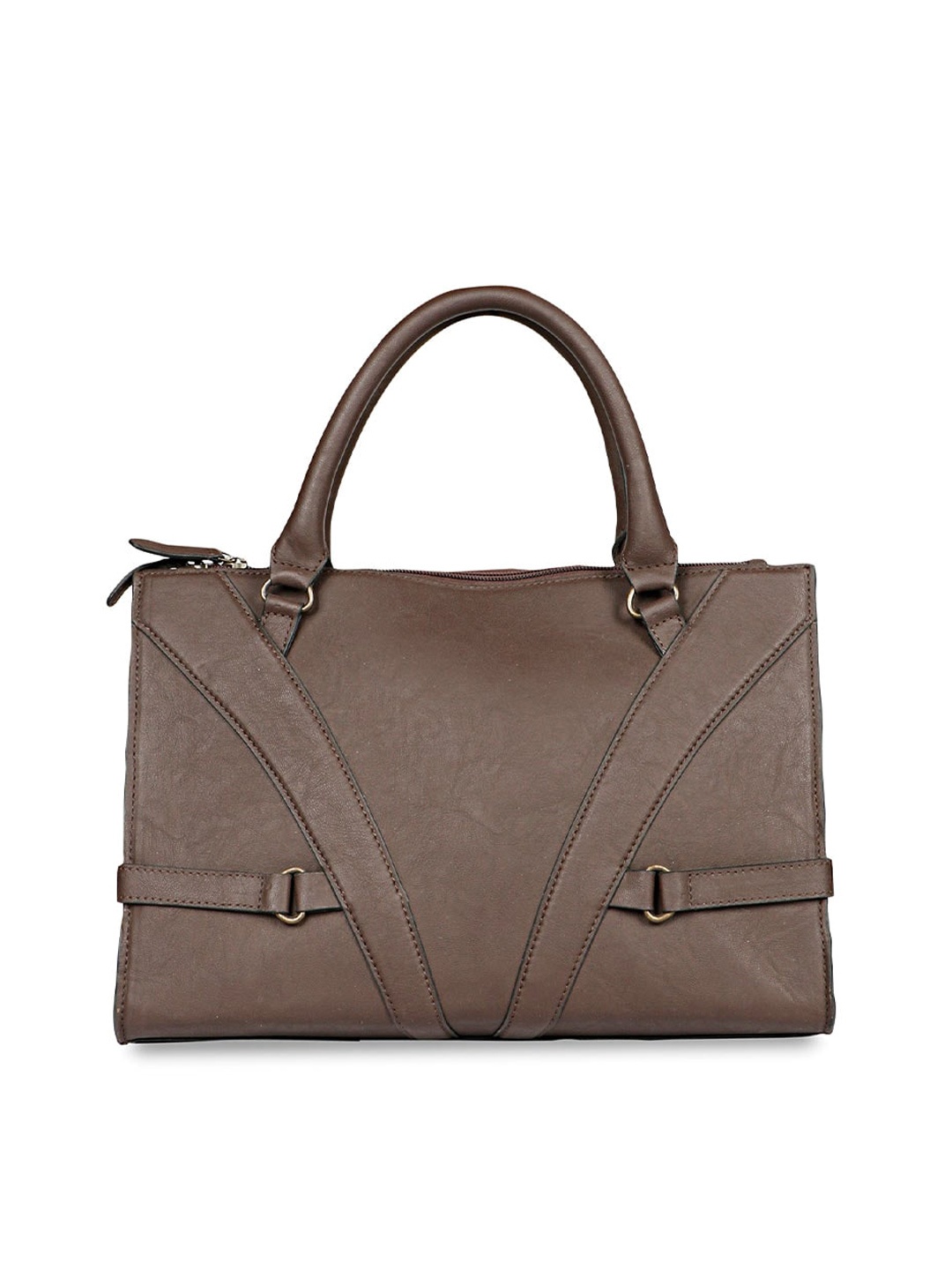 

Saint G Textured Leather Structured Handheld Bag, Brown