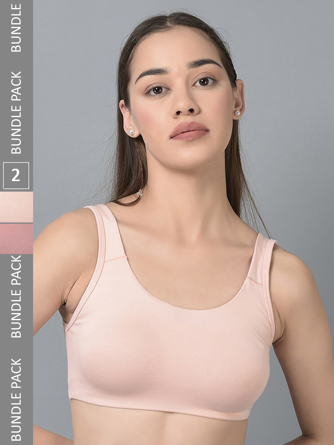 

Dollar Missy Pack Of 2 Full Coverage Anti Microbial Bra DSP-3002-R3-ORS-PNK-PO2, Pink