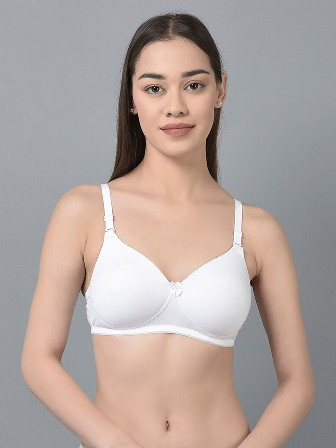 

Dollar Missy Pack of 2 Wire-Free Full Coverage Padded Bra DTS-2053-R3-WHT-PO2, White
