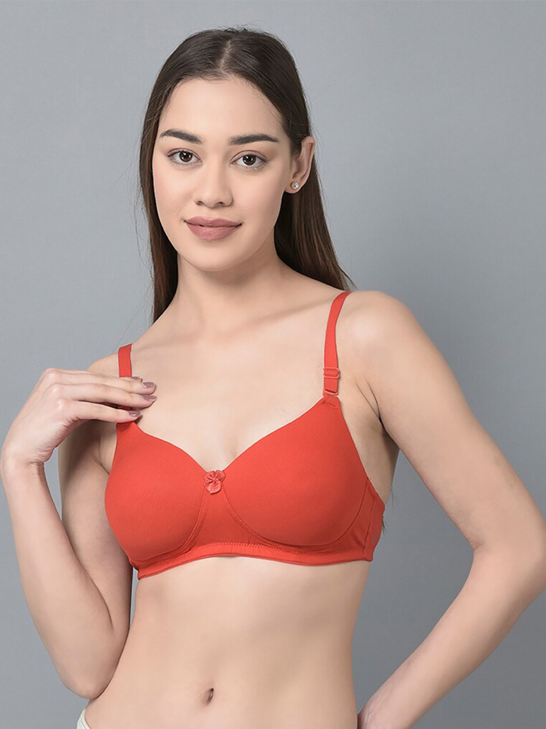 

Dollar Missy Pack of 2 Wire-Free Full Coverage Padded Bras DTS-2053-R3, Red