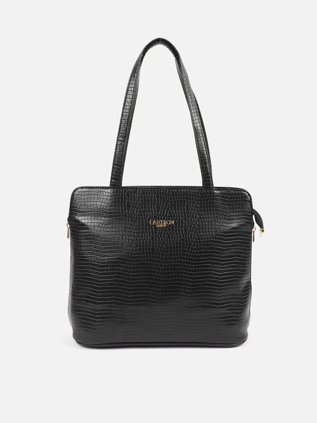 

Carlton London Textured Structured Shoulder Bag, Black