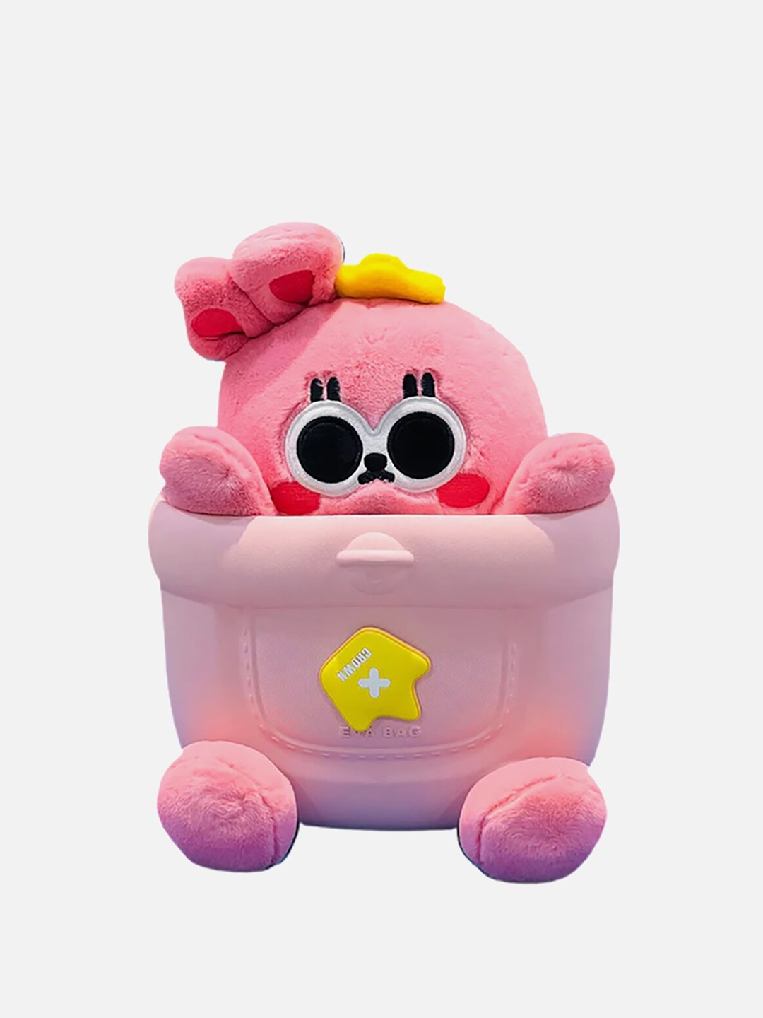 

Little Surprise Box LLP Kids Bunny Soft Toy Climacool Backpack, Pink