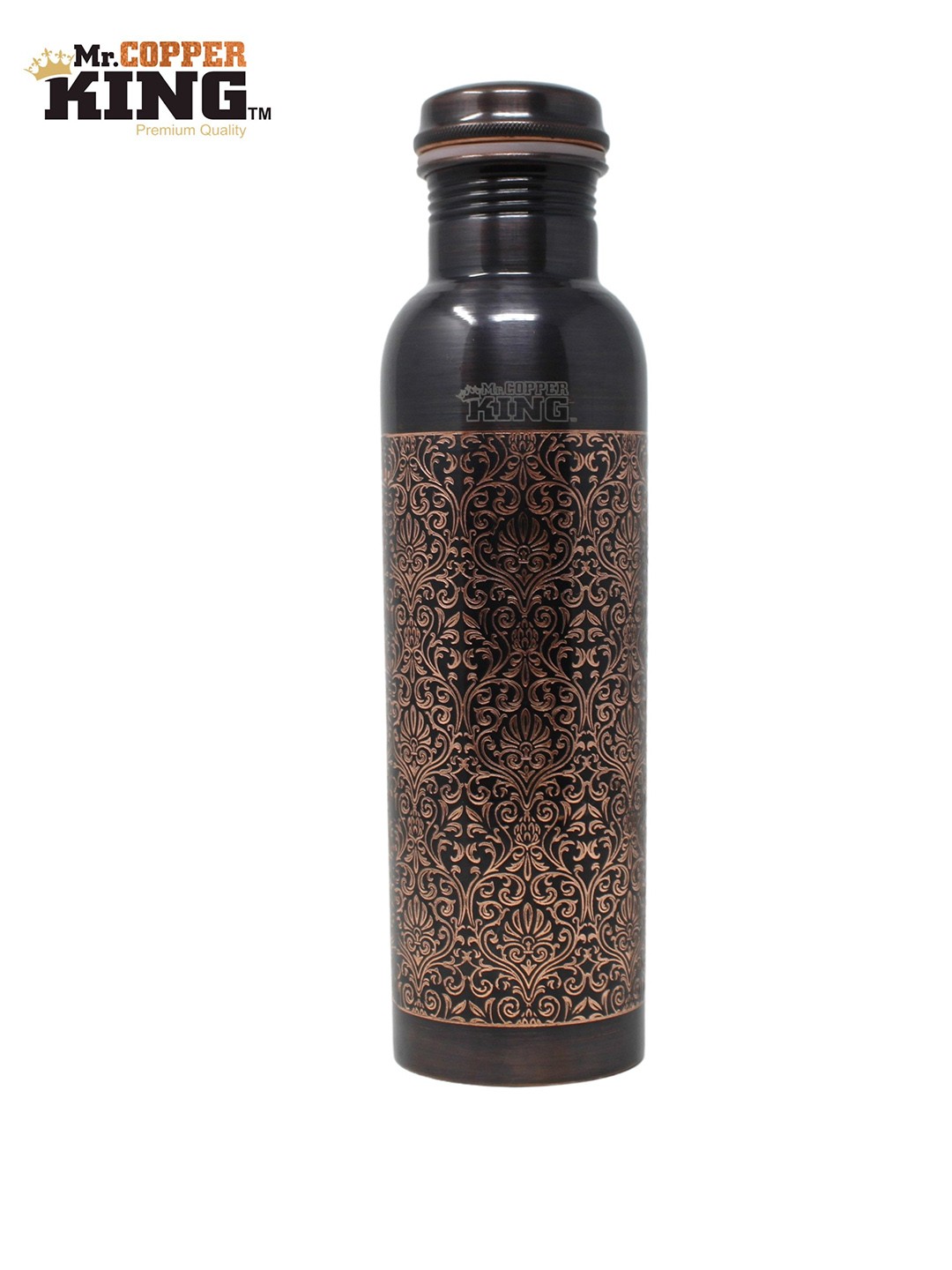 

MR. COPPER KING Black Printed Water Bottle 950ml