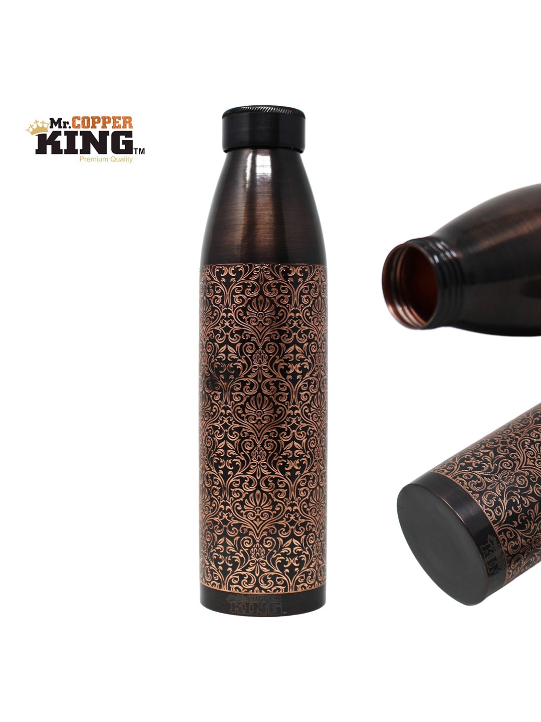 

MR. COPPER KING Black Printed Water Bottle 1 L
