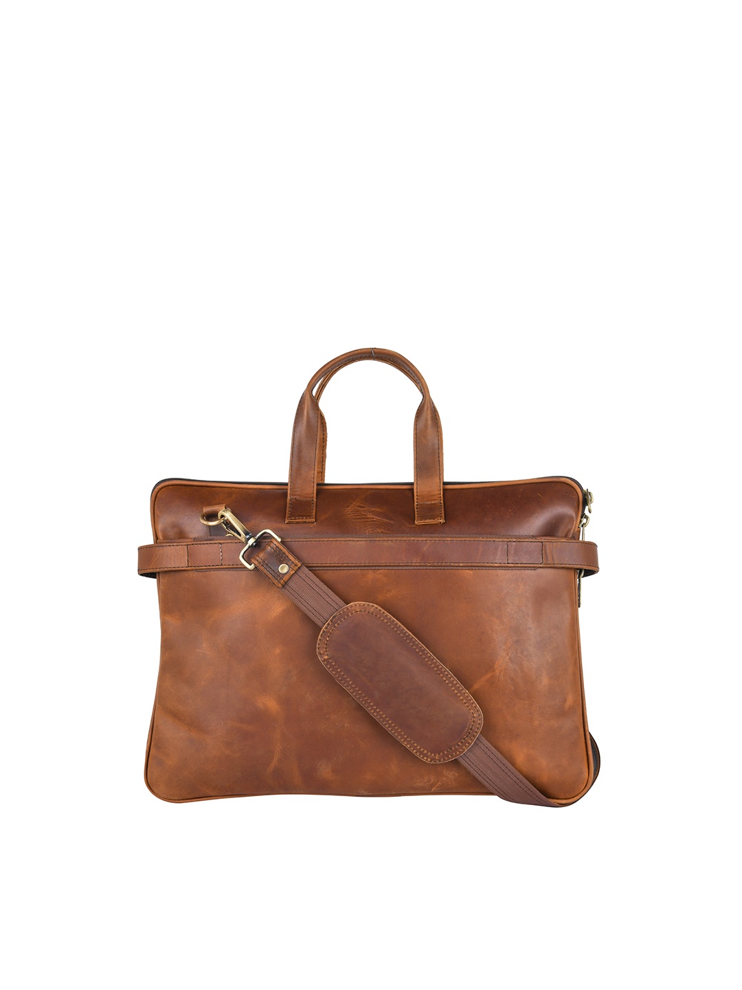 

ARDAN Leather Laptop Bag, Camel brown