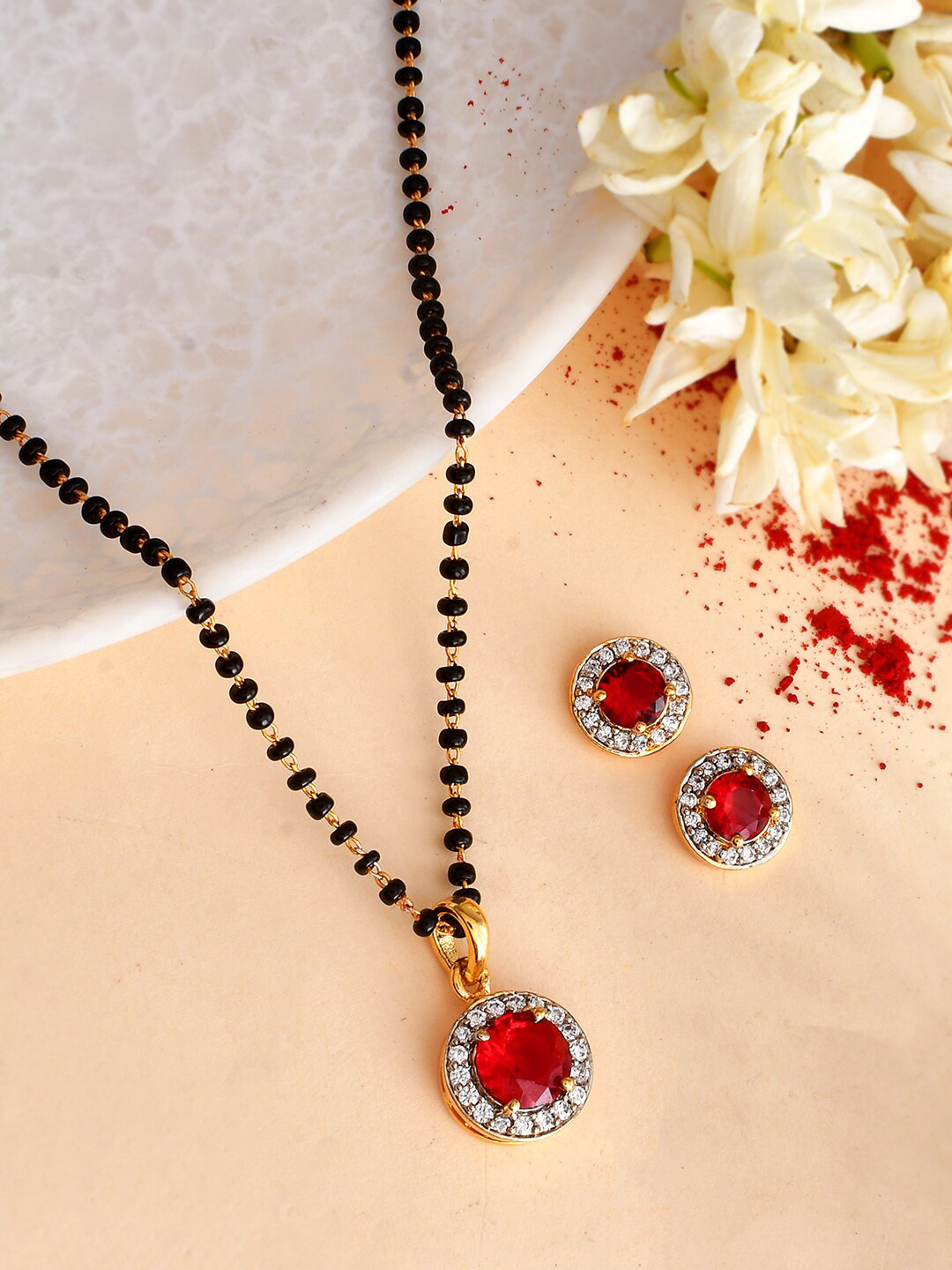 

Voylla Gold Plated Mangalsutra Set