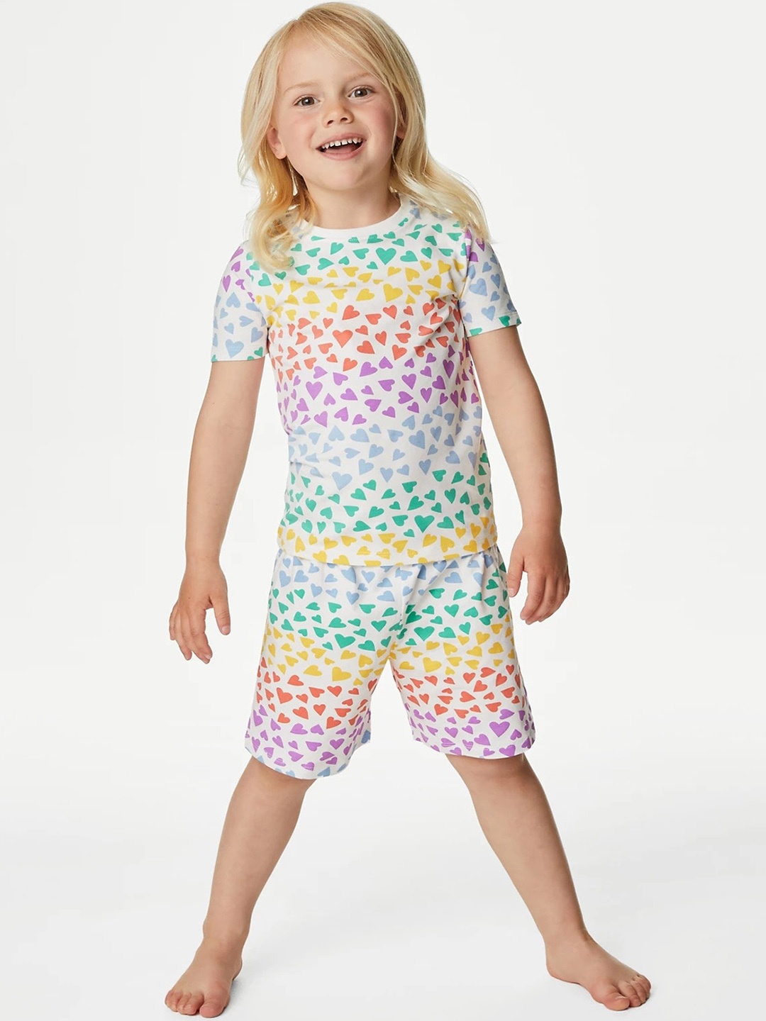 

Marks & Spencer Girls Conversational Printed Night suit, White