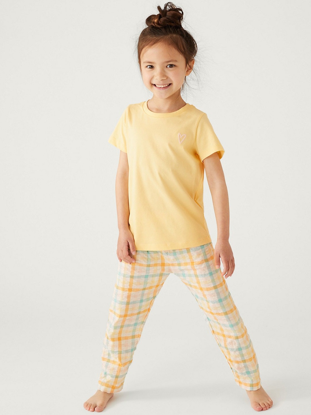 

Marks & Spencer Girls Printed Night suit, Yellow
