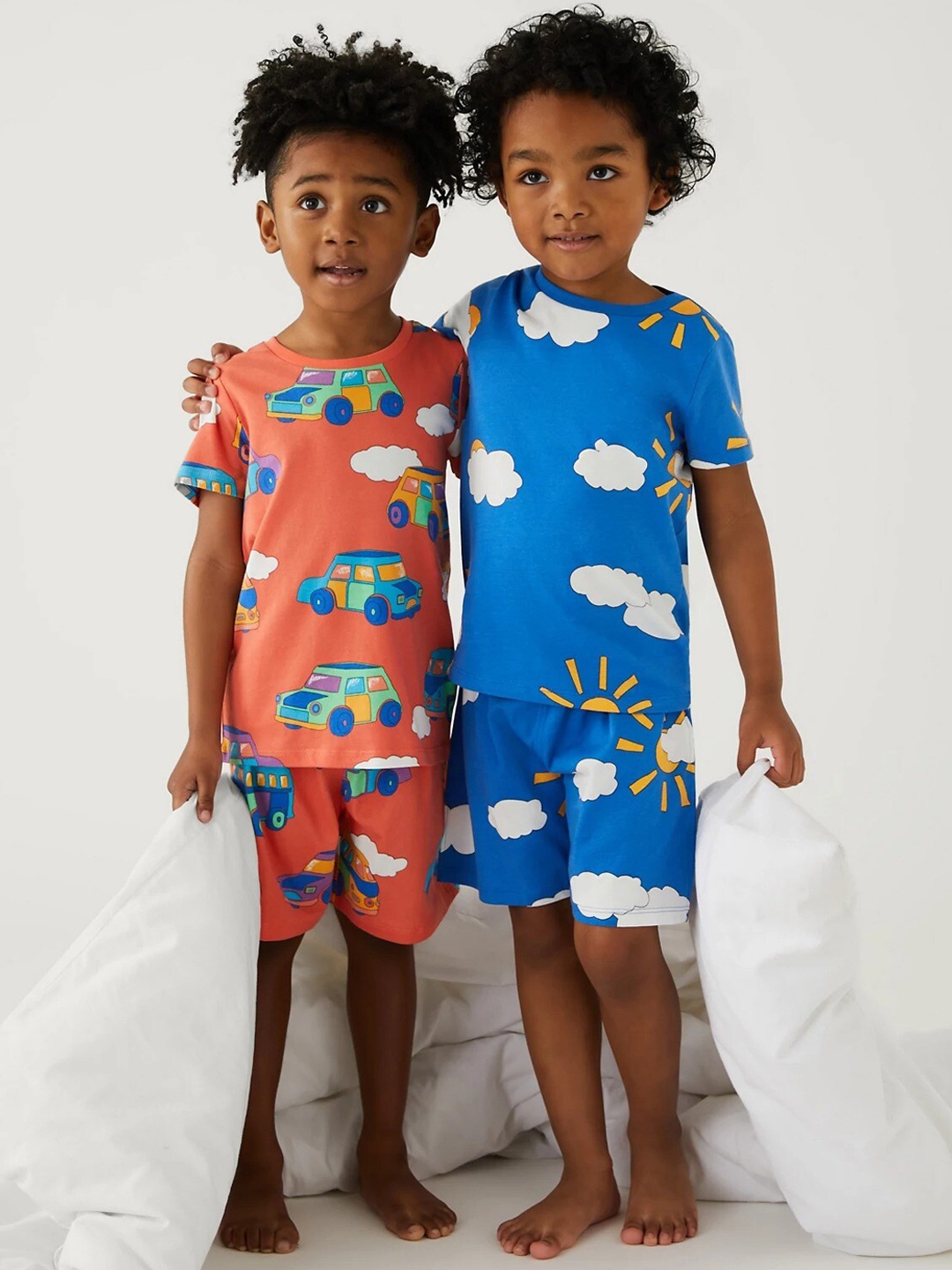

Marks & Spencer Boys Pack Of 2 Printed Night suits, Blue