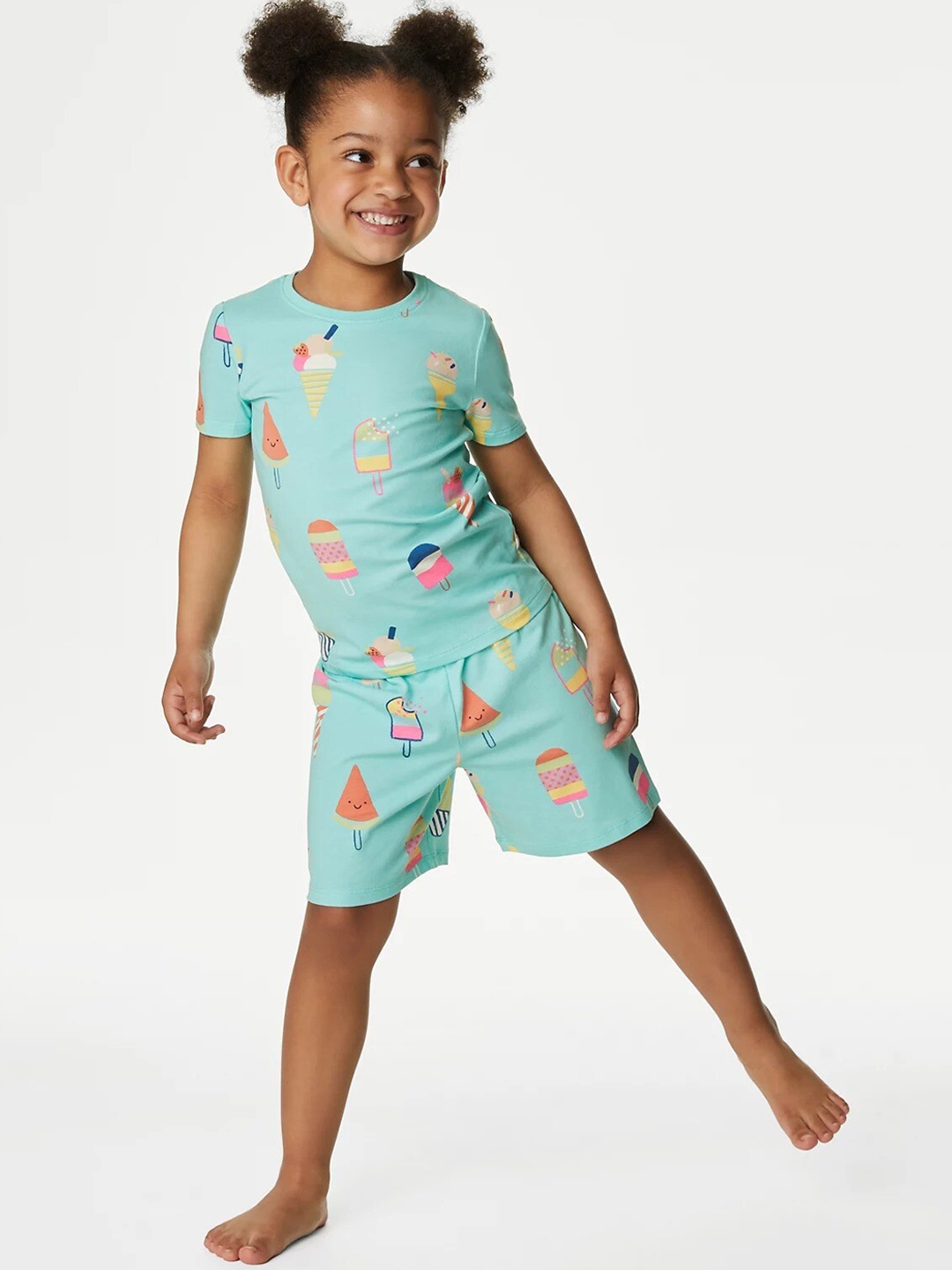 

Marks & Spencer Girls Conversational Printed Night suit, Blue
