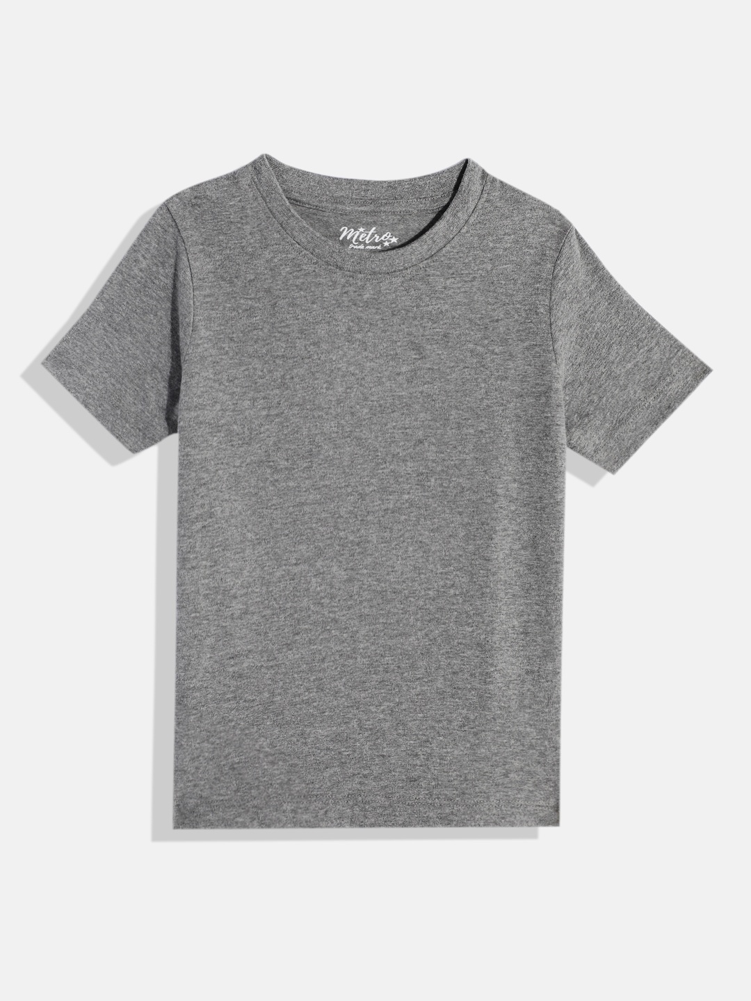 

METRO KIDS COMPANY Boys Solid Regular Fit T-shirt, Grey