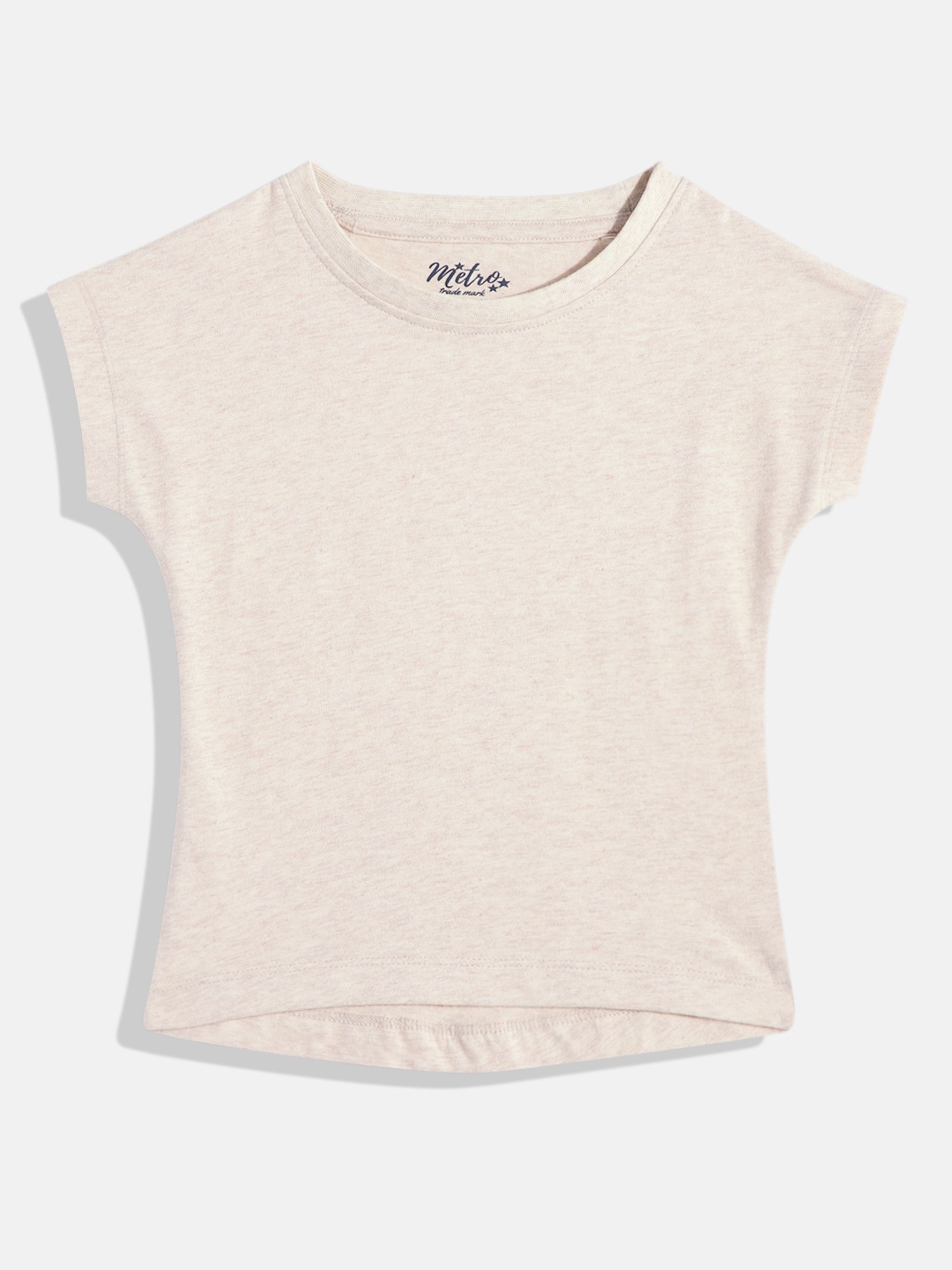 

METRO KIDS COMPANY Girls Extended Sleeves Pure Cotton Crop Top, Off white