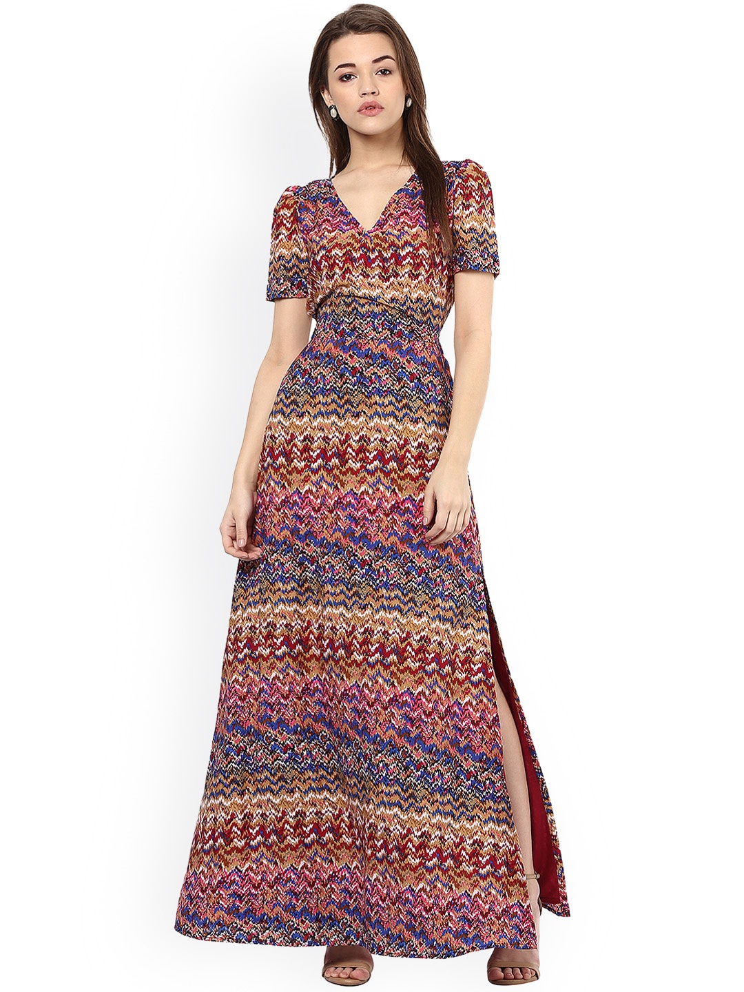 

La Zoire Women Multicoloured Printed Maxi Dress, Multi