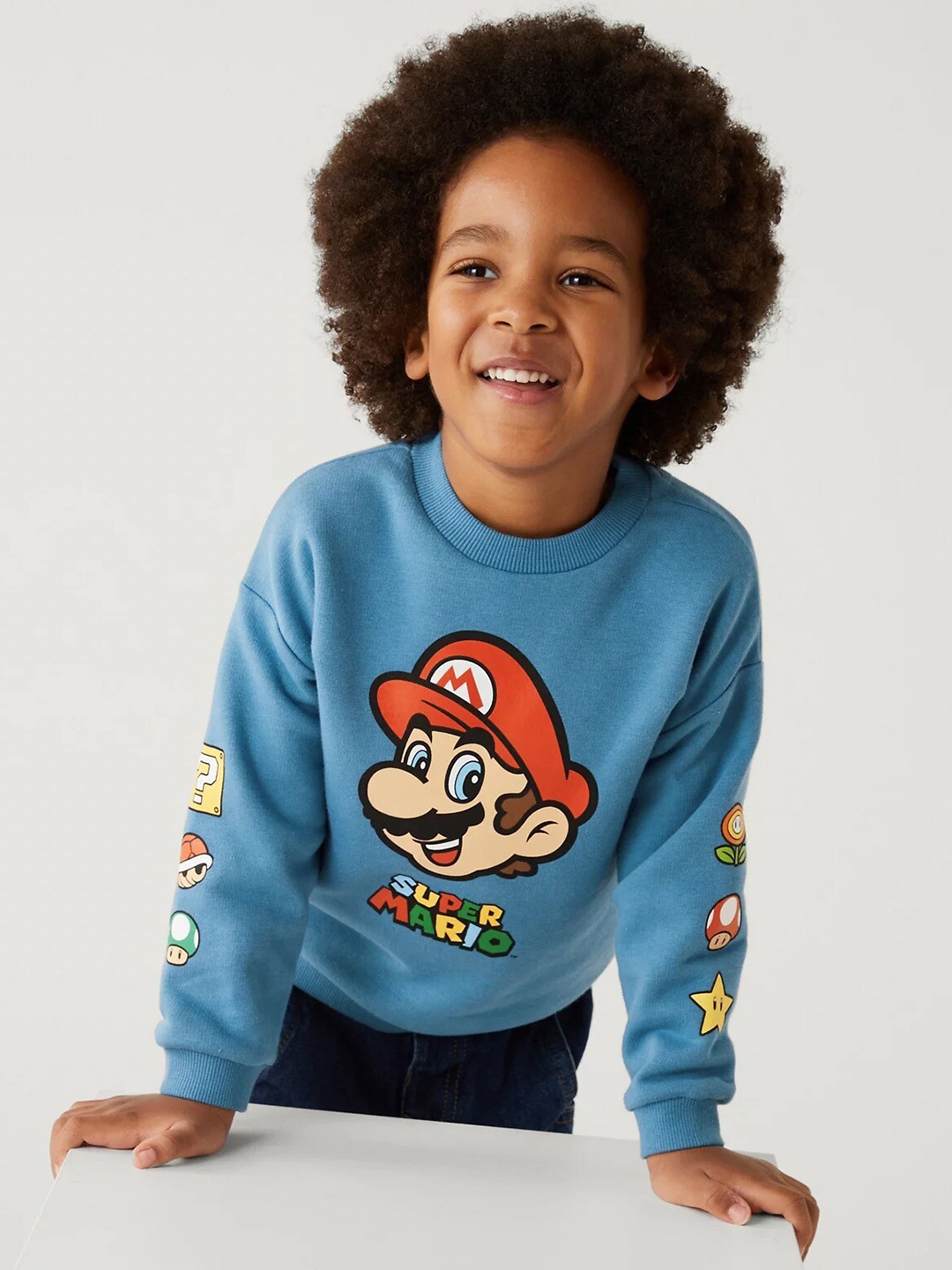 

Marks & Spencer Boys Super Mario Printed Sweatshirt, Blue
