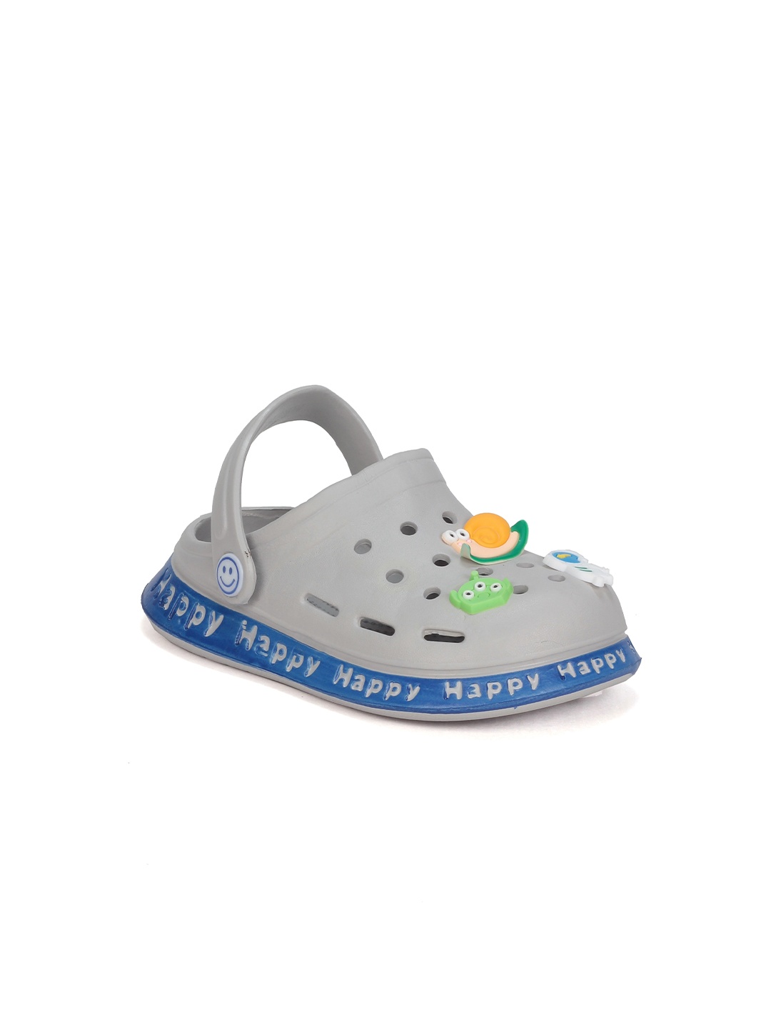 

Lil Lollipop Kids Cartoon Applique Anti-Slip Clogs, Grey