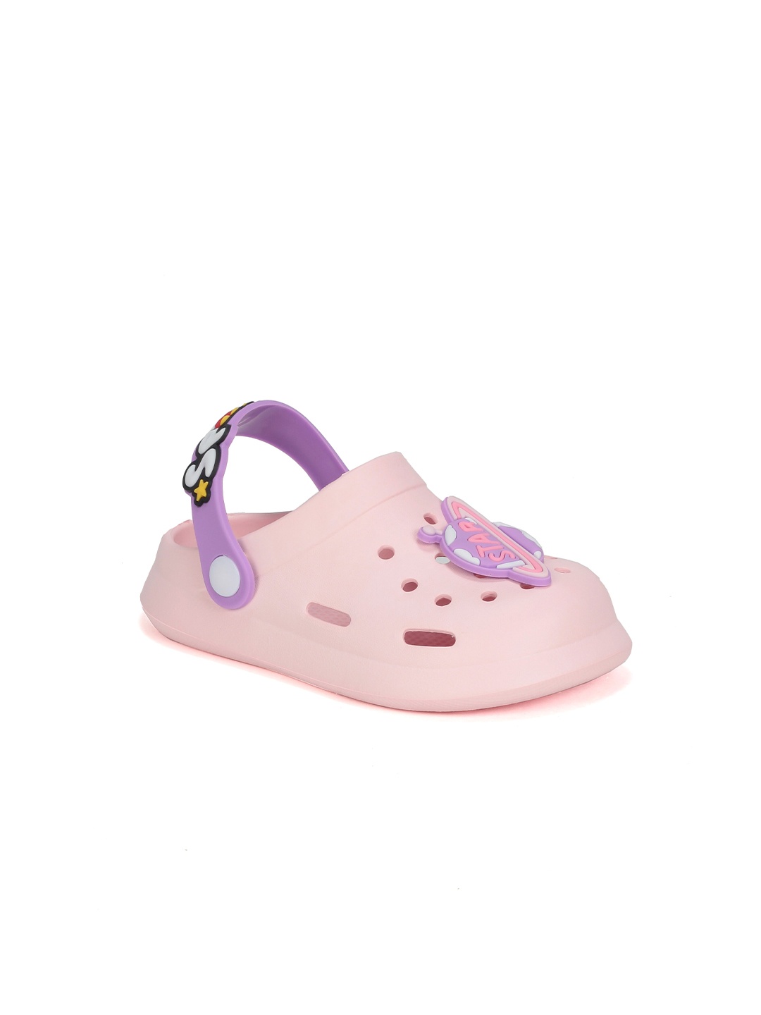 

Lil Lollipop Kids Astronaut Applique Anti-Slip Clogs, Pink