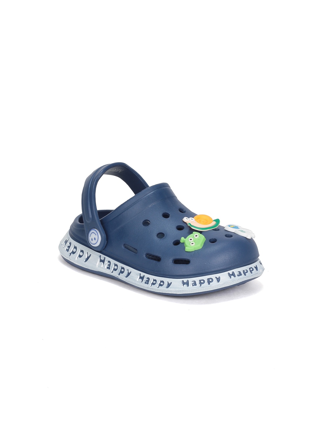 

Lil Lollipop Kids Cartoon Applique Anti-Slip Clogs, Navy blue