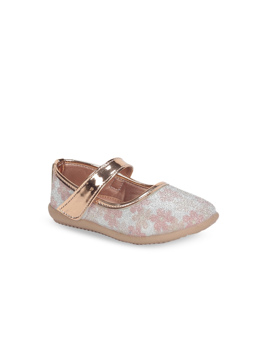 

Lil Lollipop Girls Printed Embellished Ballerinas With Velcro Closure, Pink
