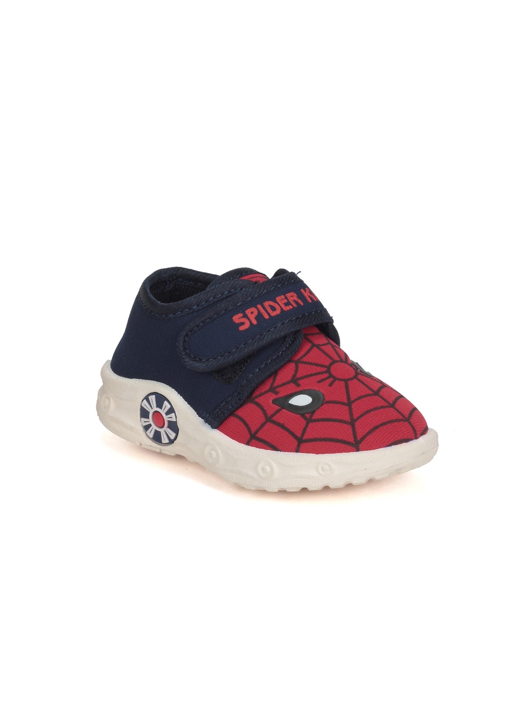 

Lil Lollipop Kids Spider-Man Printed Musical Chu Chu Slip-On Sneakers, Red