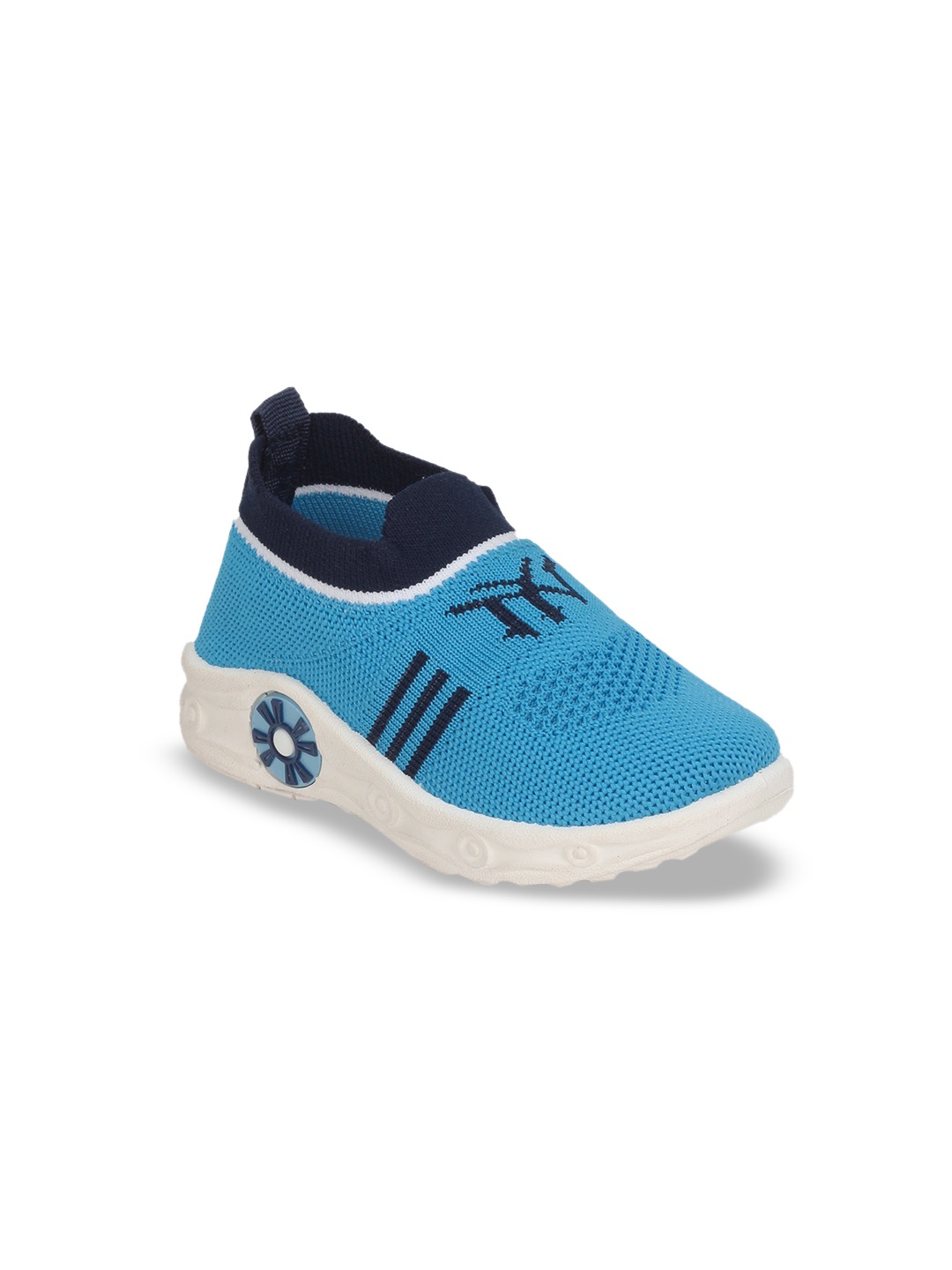 

Lil Lollipop Infants Woven Design Lightweight Musical Slip-On Sneakers, Blue