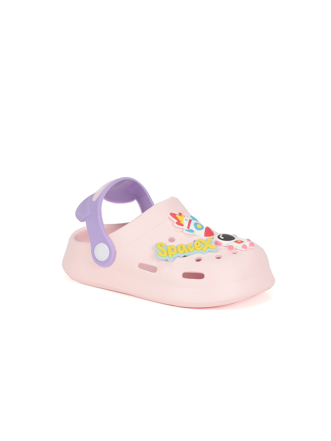 

Lil Lollipop Kids Baby Space Applique Anti-Slip Clogs, Pink