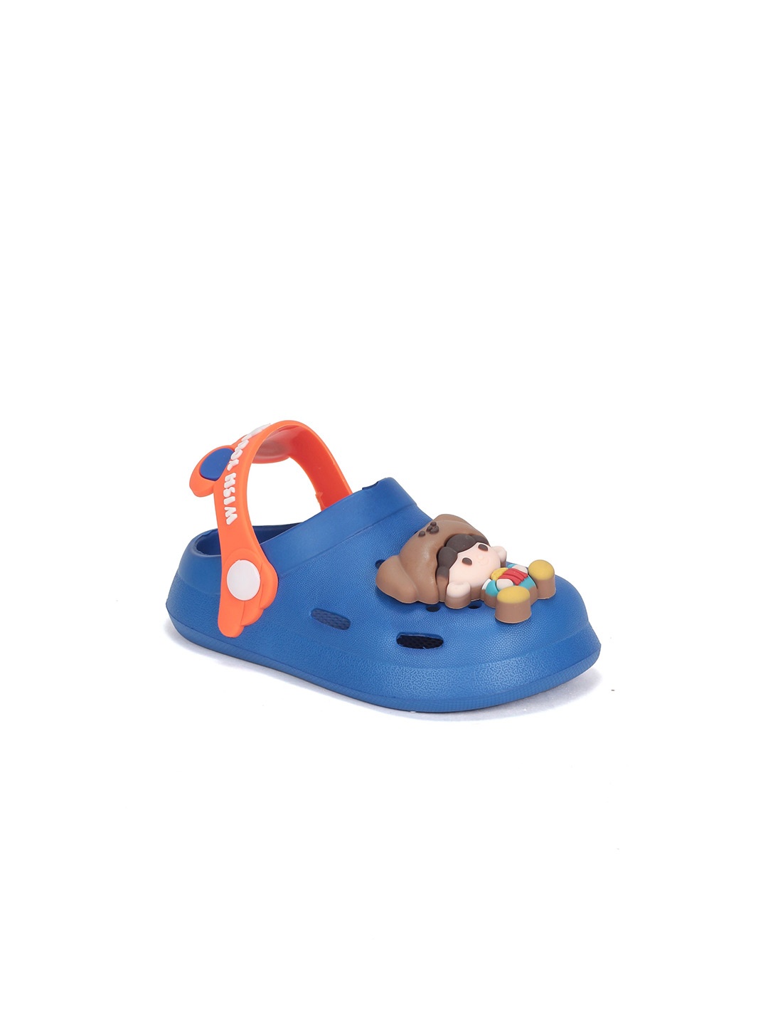 

Lil Lollipop Kids Cartoon Applique Anti-Slip Clogs, Blue