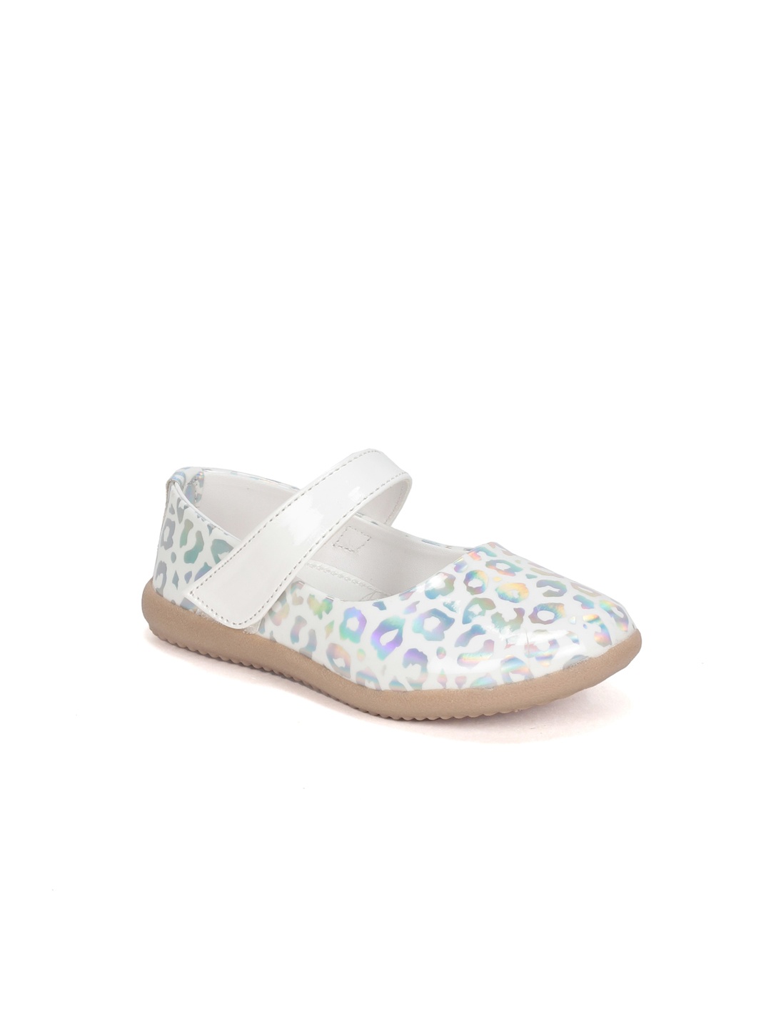 

Lil Lollipop Girls Printed Ballerinas With Velcro Closure, White