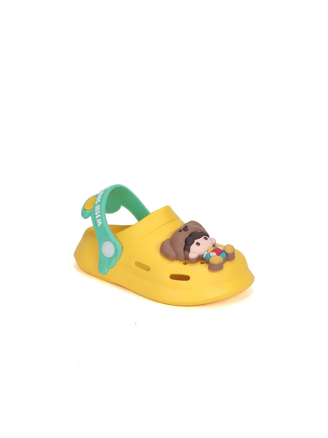 

Lil Lollipop Kids Cartoon Applique Anti-Slip Clogs, Yellow