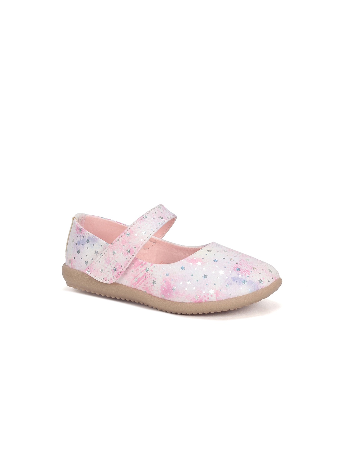 

Lil Lollipop Girls Printed Velcro Ballerinas, Pink