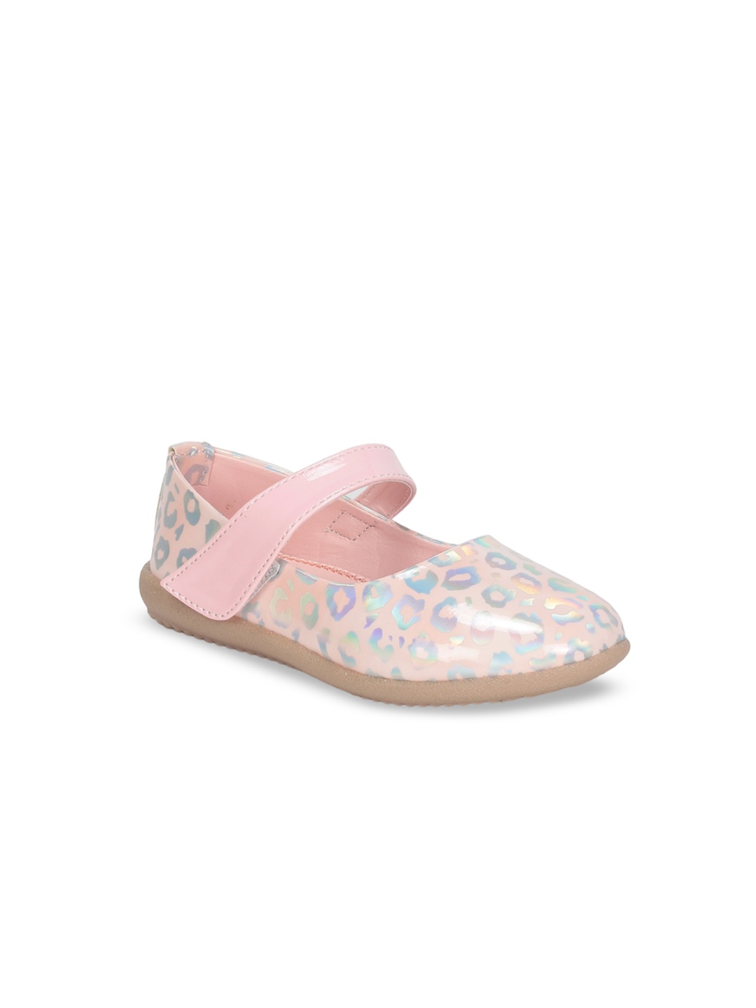 

Lil Lollipop Girls Printed Velcro Ballerinas, Pink