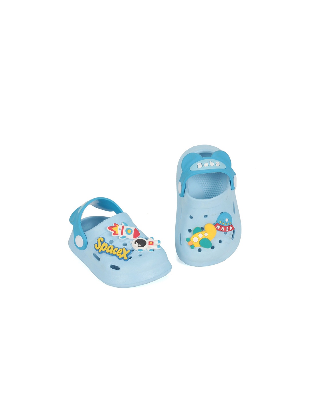 

Lil Lollipop Kids Space Applique Anti-Slip Clogs, Blue