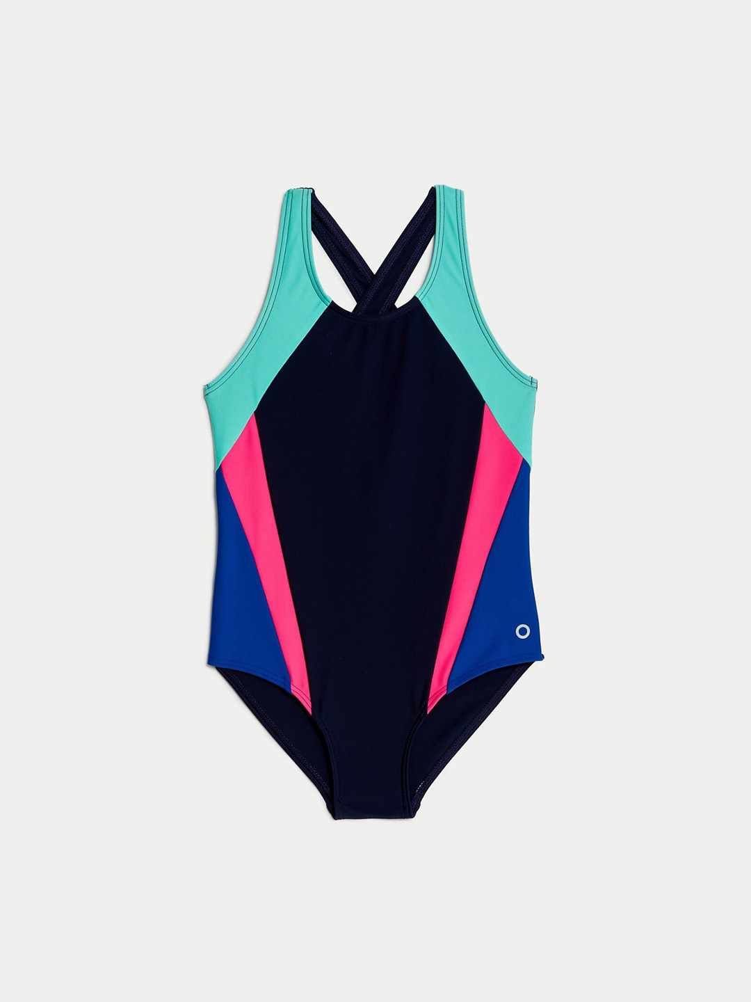 

Marks & Spencer Girls Colourblocked Bodysuit, Sea green