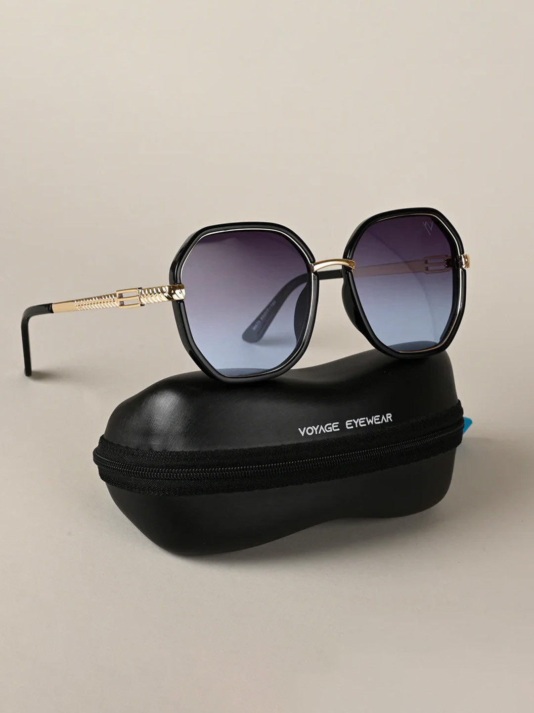 

Voyage Lens Round Sunglasses with UV Protected Lens 473MG4199, Blue
