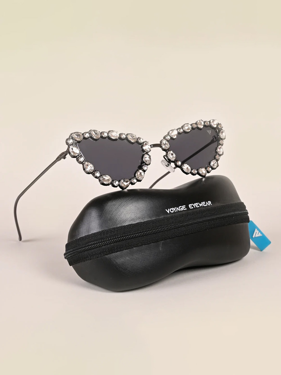 

Voyage Women Cateye Sunglasses with UV Protected Lens 3562MG4131, Grey