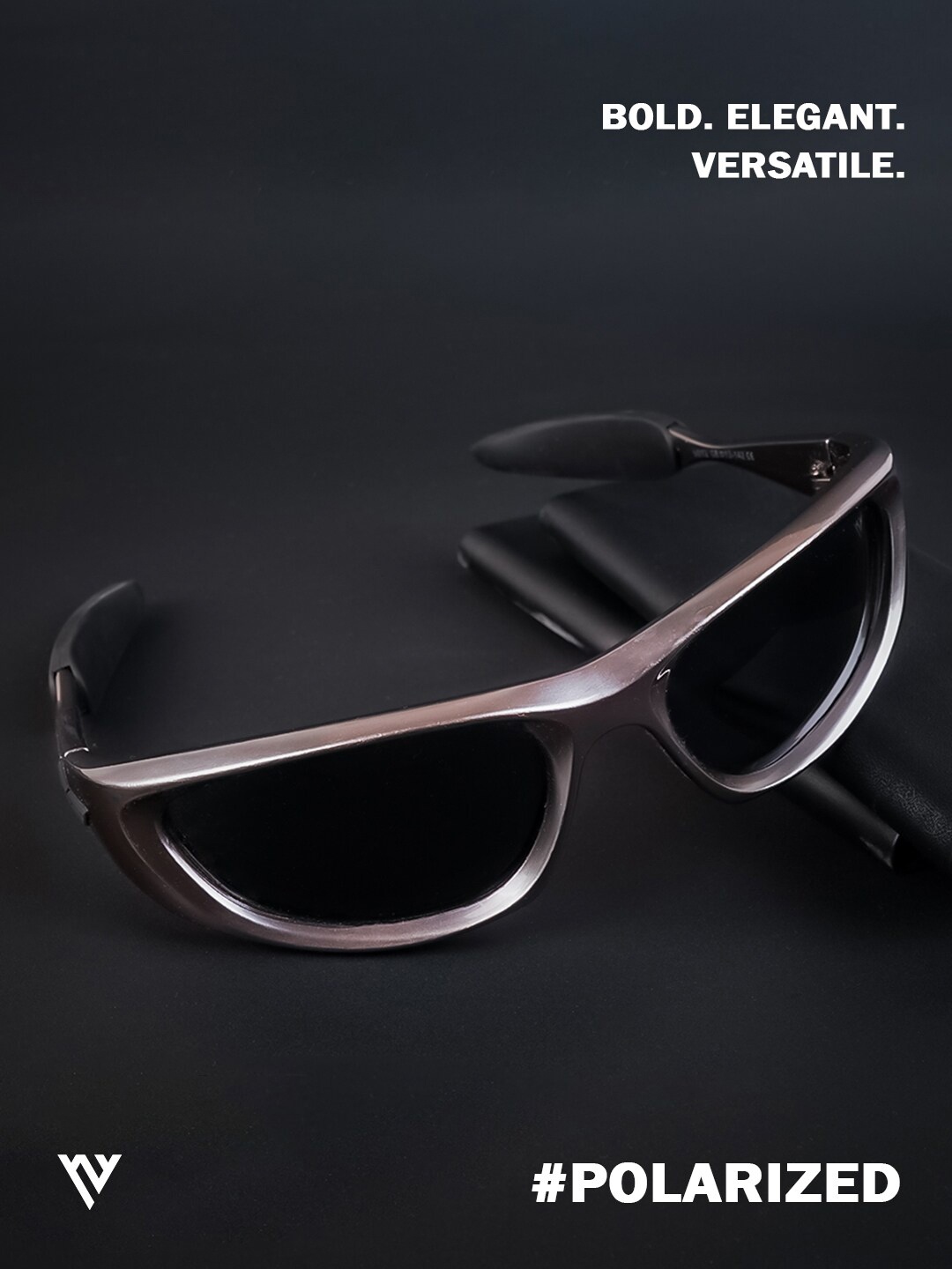

Voyage Gunmetal-Toned Sports Sunglasses With Polarised And UV Protected Lens 5012MG4021Z, Black