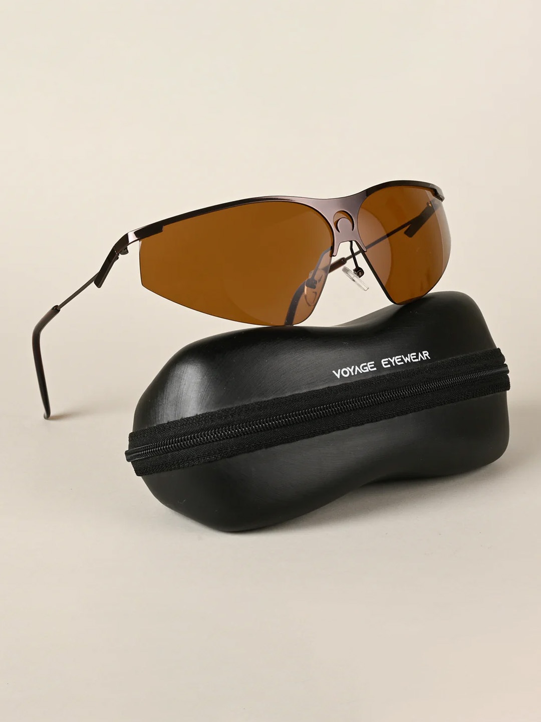

Voyage Full Rim Shield Sunglasses with UV Protected Lens 3563MG4223, Brown