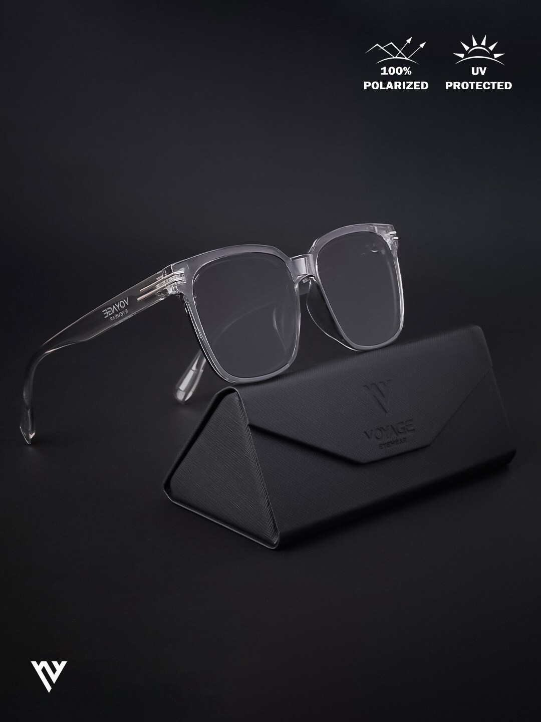 

Voyage Round Sunglasses With Polarised And UV Protected Lens B334PMG4113, Black
